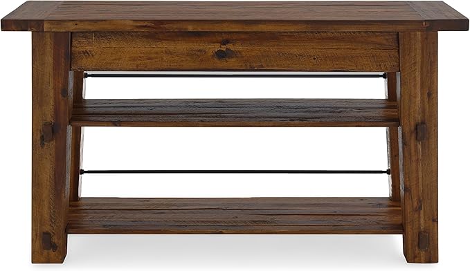 Durango 54-Inch Farmhouse-Industrial Style Wood Console Table