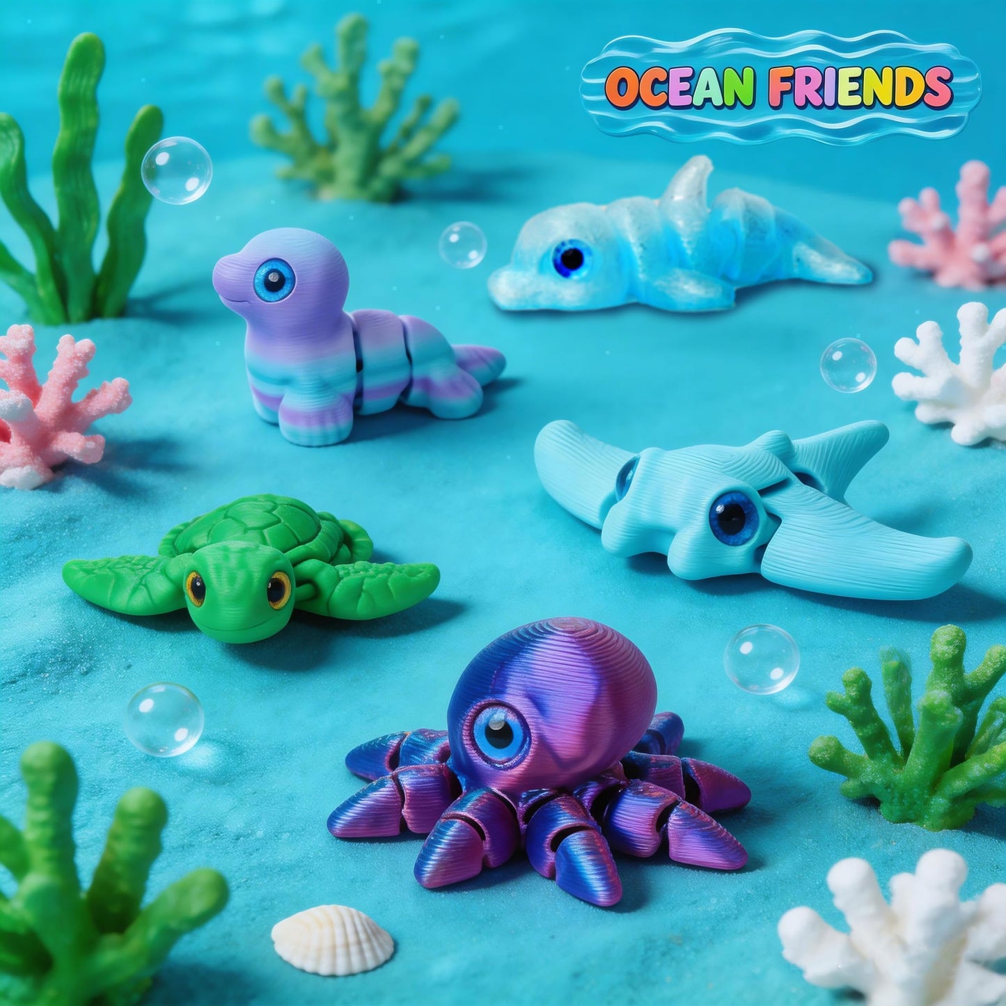Laehovr 25Pcs 3D Printed Animals, Articulated Fidget Toy, Desk Pet for Students, Pocket Pets for Anxiety Relief, 3D Printed Fidgets Bulk for Classroom Prizes, Birthday Gifts, Easter Basket Essentials
