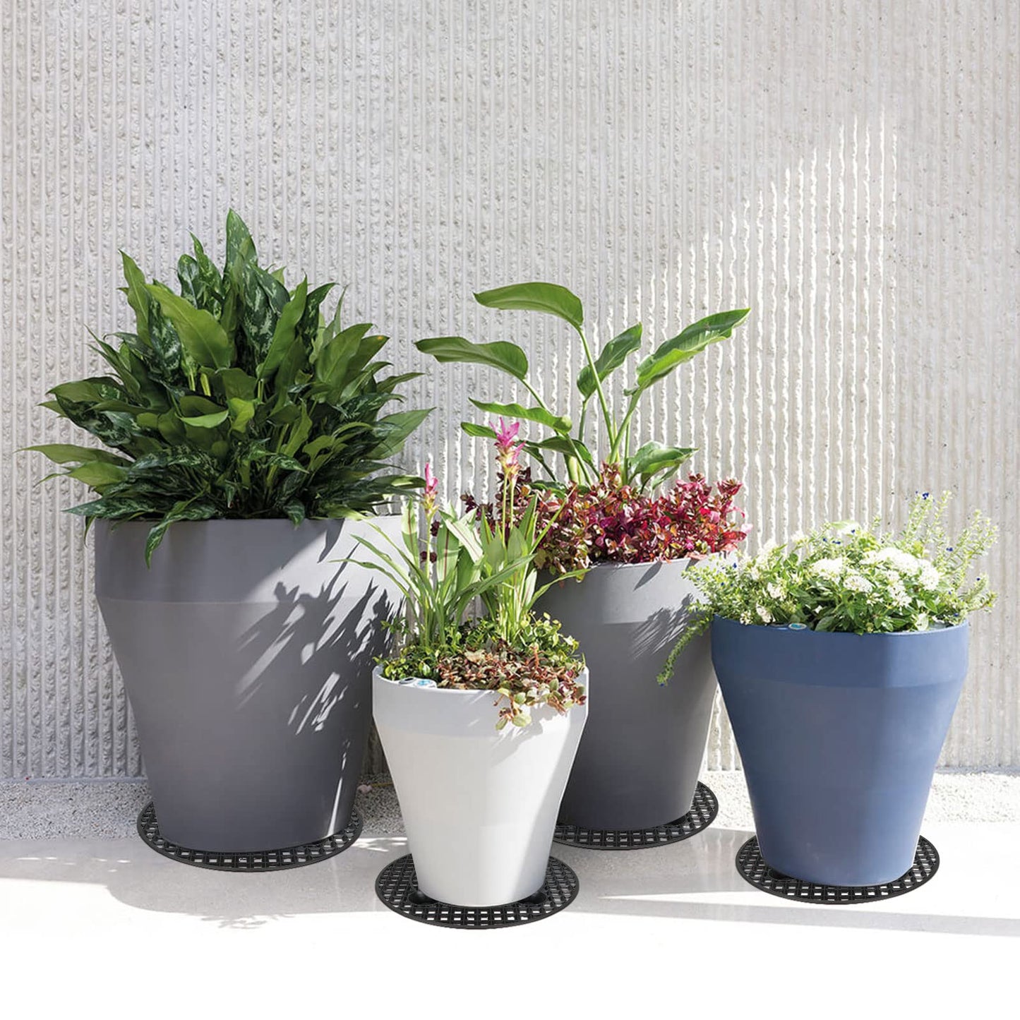 EATHEATY 12 PCS Plant Risers for Inside Pots - 12 Inch Plastic Plant Stand Pot Elevator - Plant Lifter Deck Protectors for Pots, flower, Indoor and Outdoor Use
