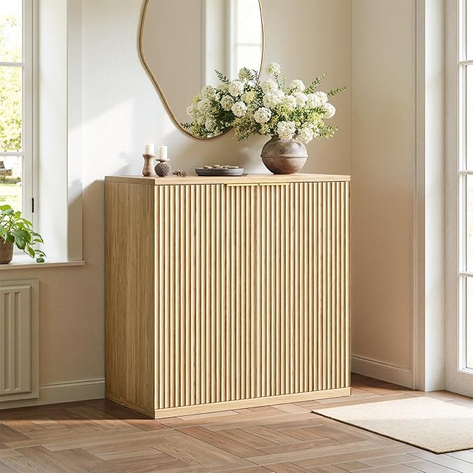 Evermagin 63" Oak Buffet Cabinet