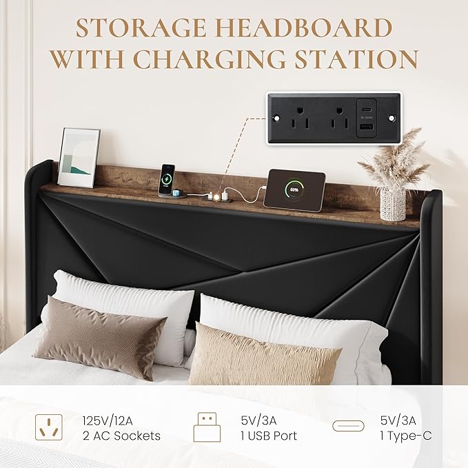 SHA CERLIN Queen Bed Frame