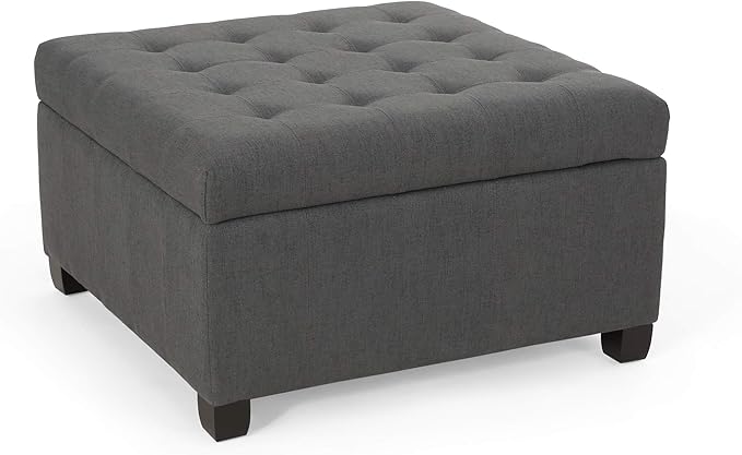 Christopher Knight Home Hedda Tufted Fabric Storage Ottoman