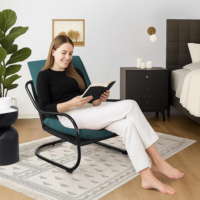 Peace nest Modern Accent Chair, Soft Upholstered Armchair