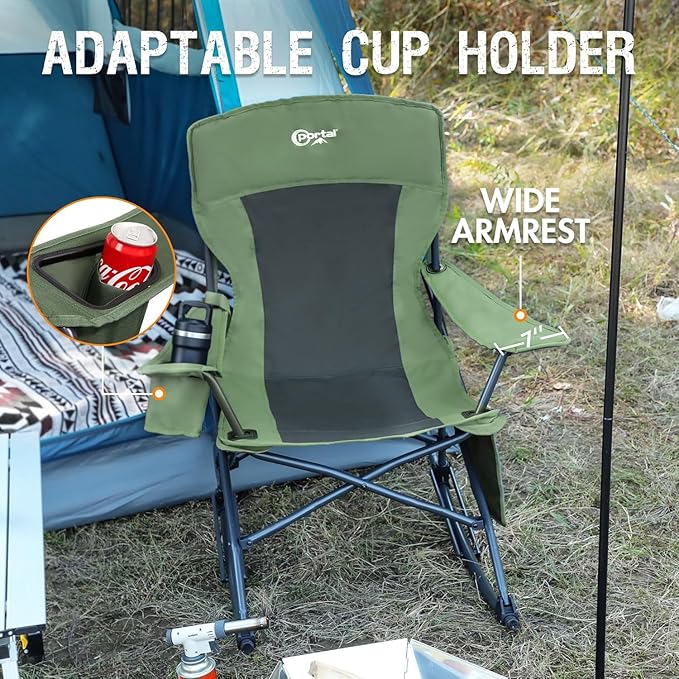 Portal Outdoor Rocking Chair Camping Folding Portable Rocker