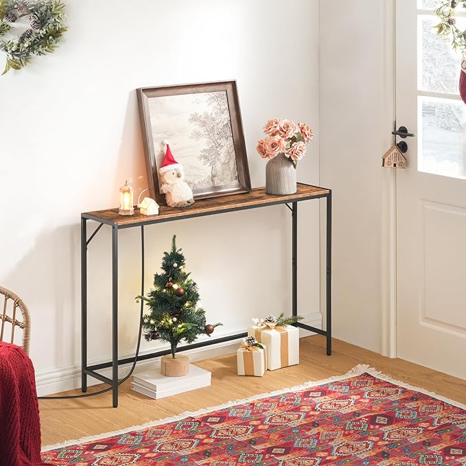 MAHANCRIS Console Table, Narrow Sofa Table, 43.3” Entrance Table