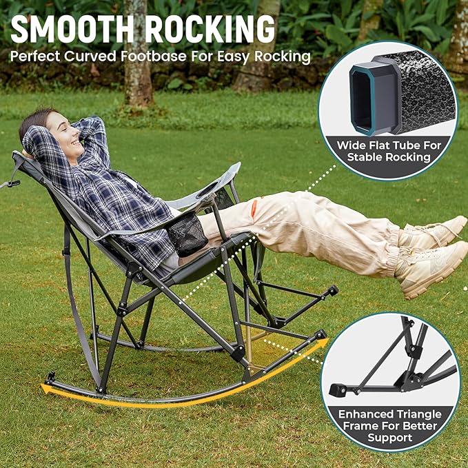 FUNDANGO Oversized Rocking Camping Chair
