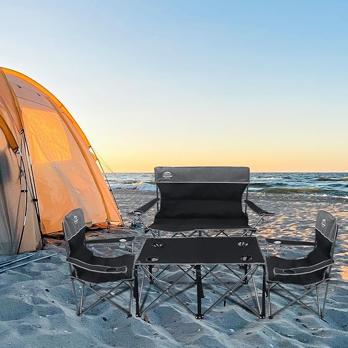 Oversized 4 Pcs Camping Chair Set