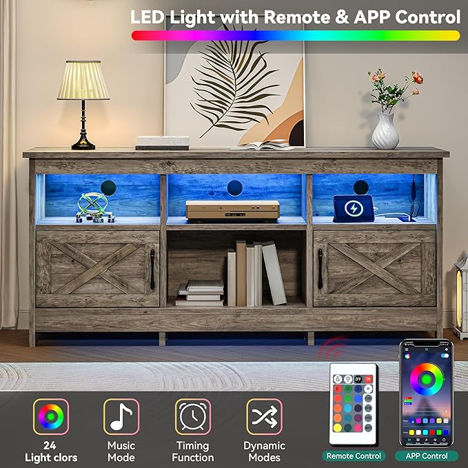 YITAHOME TV Stand for 65 Inch TVs, Entertainment Center