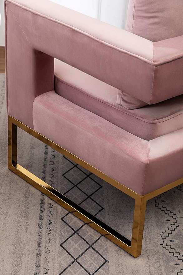 Roundhill Furniture Lenola Upholstered Accent Arm Chair