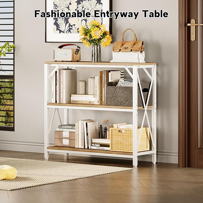 Homeiju Console Table 31.5" Width, 3-Tier Entryway Table