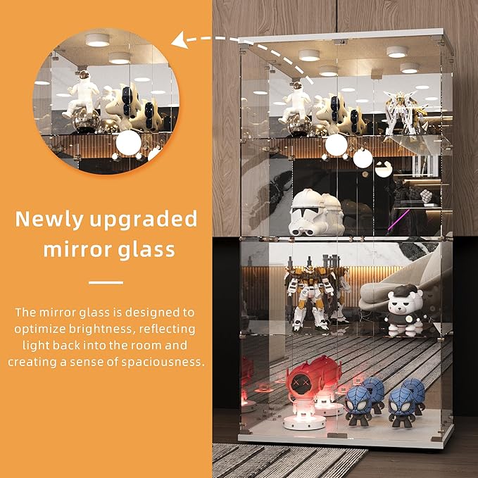 LFT HUIMEI2Y Glass Display Cabinet 4-Shelf