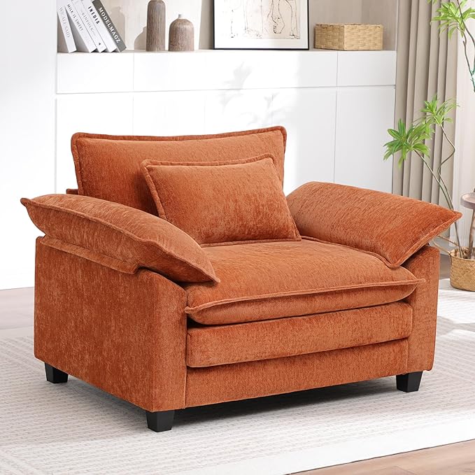 Oversized Accent Chair, Modern Upholstered Armchair Cloud Sofa Chair