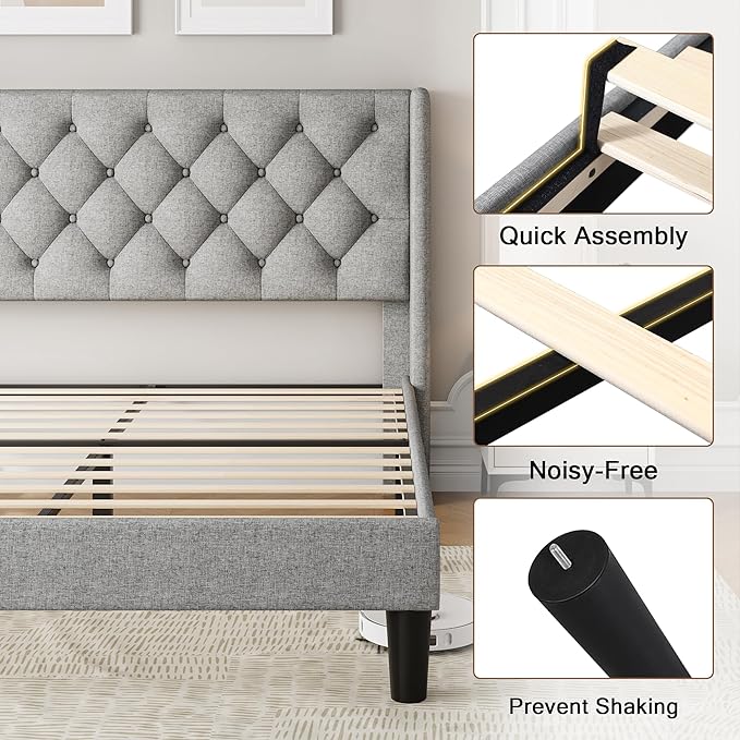 Einhomn Full Size Platform Bed Frame