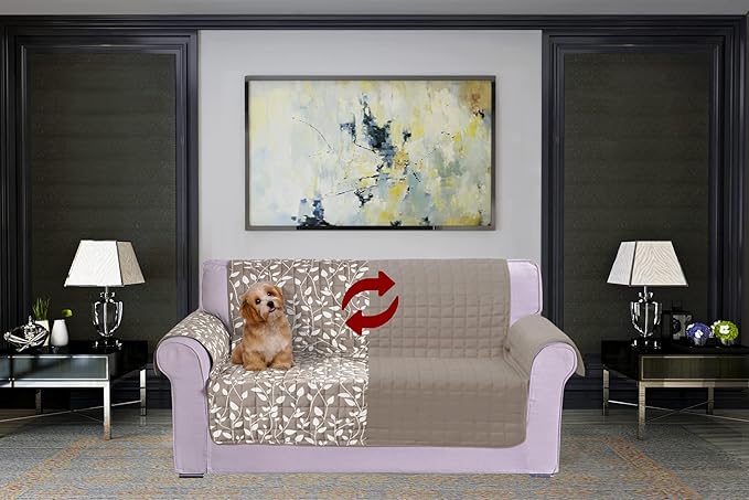 Elegant Comfort Quilted Furniture Protectors Solid and Printed Design