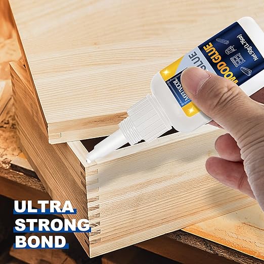 Meuvcol Extra Strong Wood Glue, 100g Fast Drying Clear Wood Adhesive
