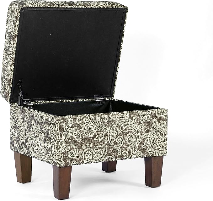Homepop Home Decor |K7646-A880| Upholstered Modern Rectangular Storage Ottoman