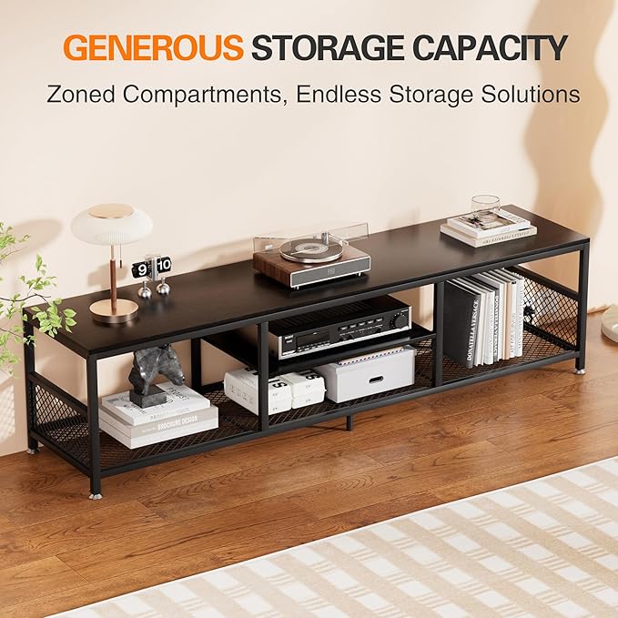 VECELO TV Stand with Power Outlets