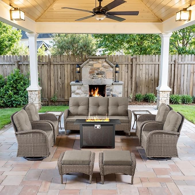 Belord Expansive 10 Pieces Outdoor Patio Furniture Set