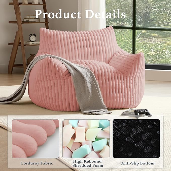 Giant Plush Bean Bag Chair for Adults