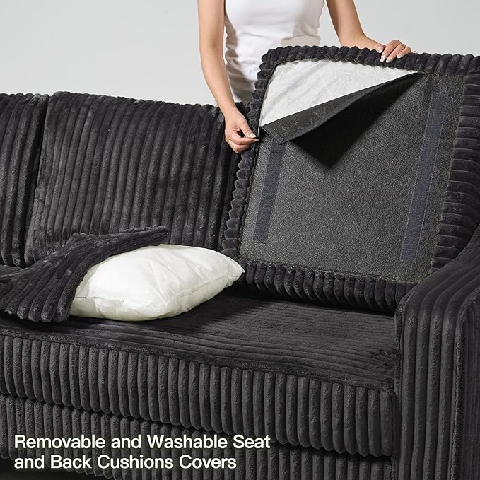 Belffin U Shaped Couch with Reversible Chaises Sectional Couches
