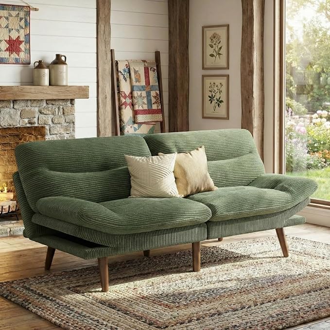 Marsail 66" Futon Sofa Bed, Futon Couch
