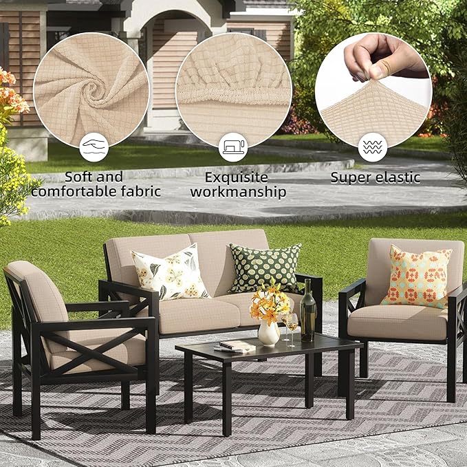 Outdoor Cushion Covers Set, Replacement