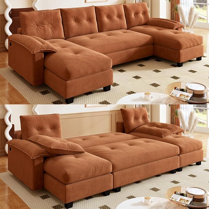 104.7" U-Shaped Sleeper Sofa