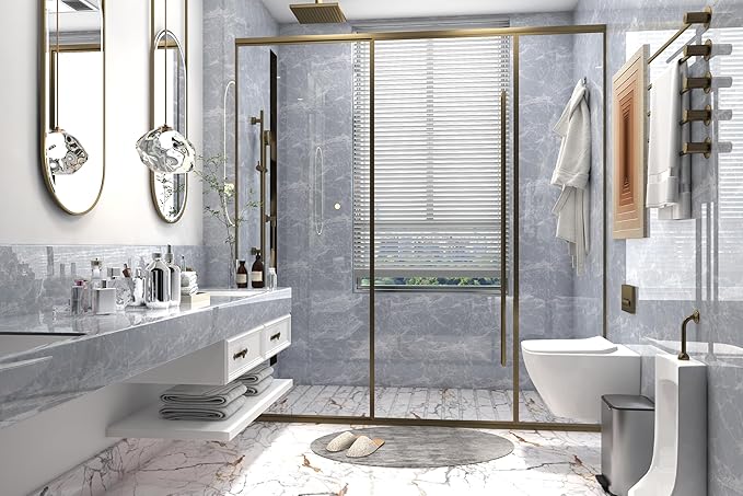 Marble Contact Paper 15.7" x 78.8" Grey Wallpaper Marble Peel and Stick