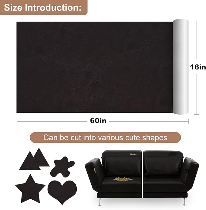 ONine Leather Repair Patch, Self-Adhesive Couch Patch