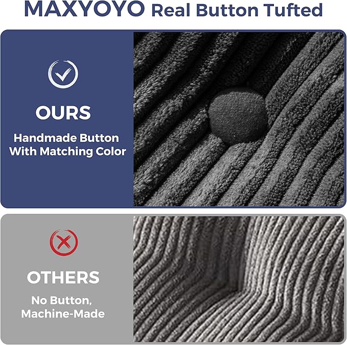 MAXYOYO Folding Sofa Bed, L-Shaped Convertible Sofa Bed