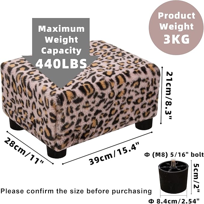 CAROLMADE Small Foot Stool Ottoman Footstool