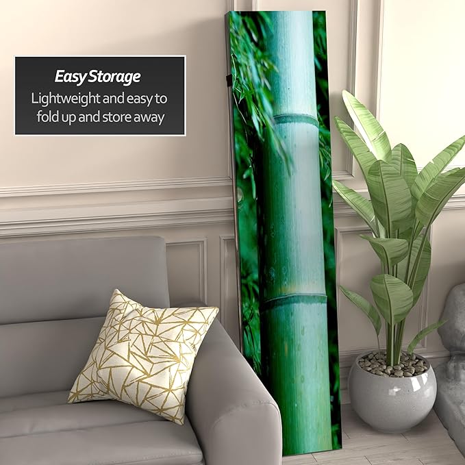 Red Lantern 6 ft. Tall Double Sided Bamboo Tree Canvas Room Divider 4 Panel 4