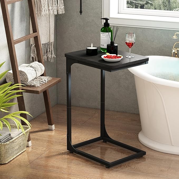 QEEIG C Table Side Table Set of 2 Living Room Sets C Shaped Couch Tray End