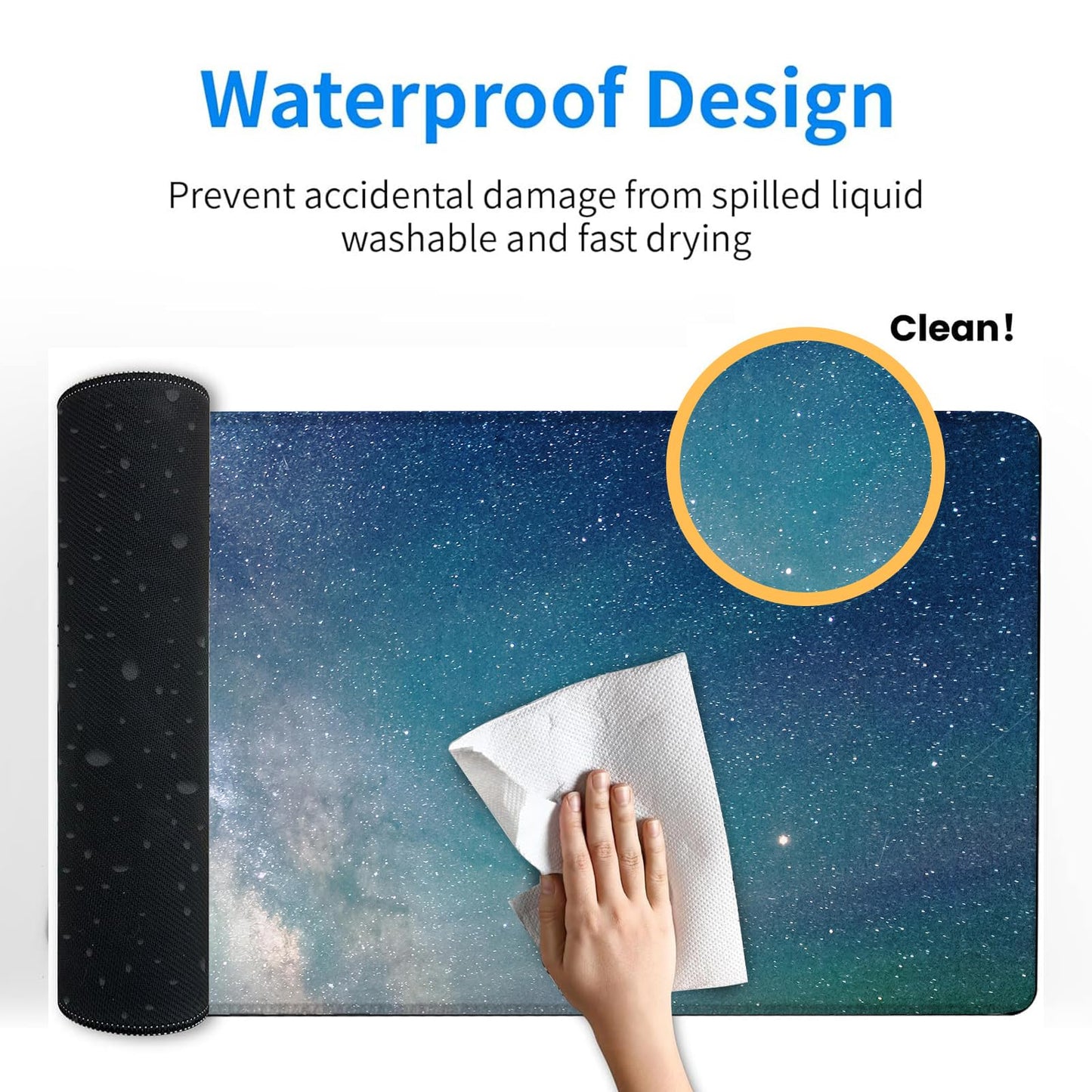 ainori Dancing Skeletons Gaming Mouse Pad – 12x31.5innon-Slip Rubber Desk Mat with Halloween Moonlight Design – Large Extended Mousepad for Office, Home, and Gaming – Deskmat Gifts for Goth Art Decor