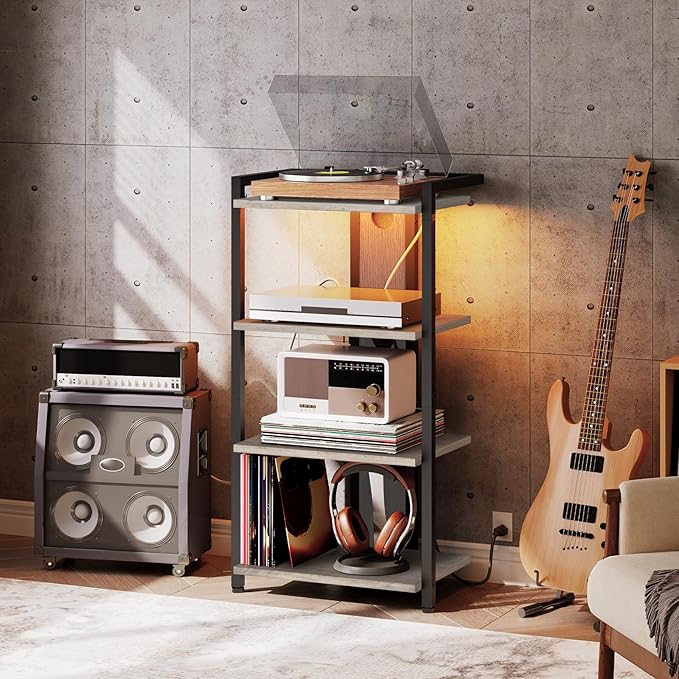 HOOBRO 4-Tier AV Media Stand, Media Console