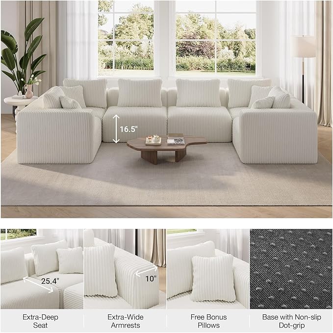 Novilla 70.8" Modular Sectional Sofa, Modern Cloud Sectional Couch