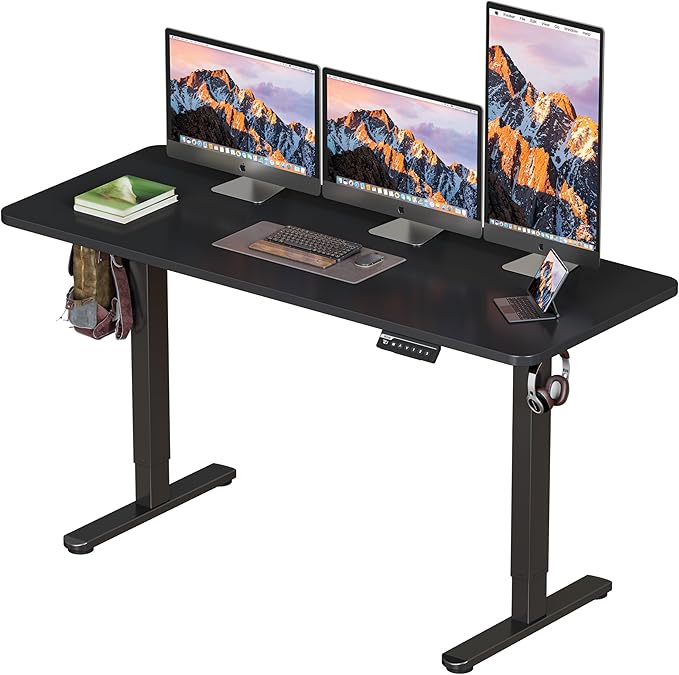 BIZUM Electric Standing Desk 60 x 24 Inch Computer Desk-Gaming Desk Black Home