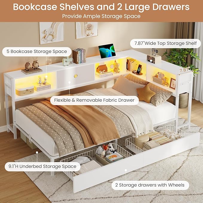DICTAC Twin Corner Bed Frame