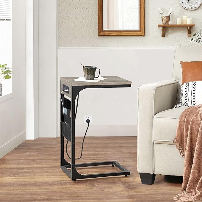 TUTOTAK C Shaped End Table