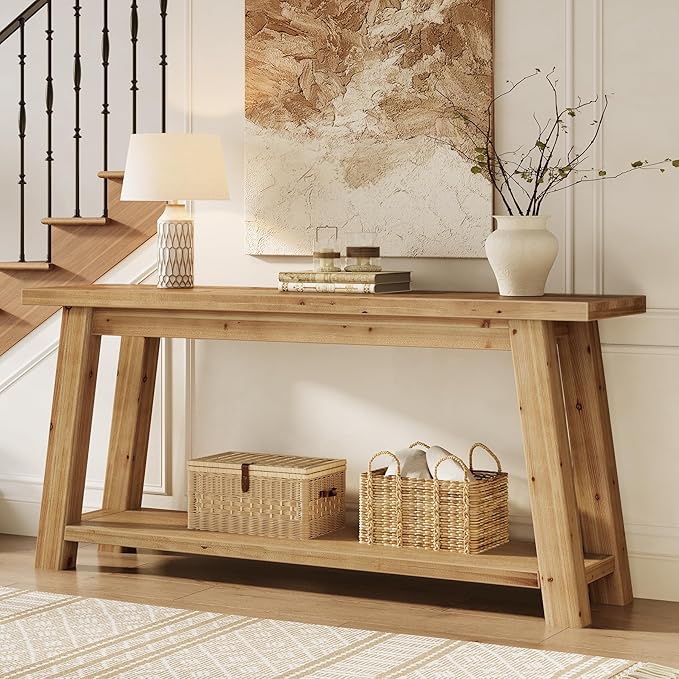 LITTLE TREE 70.9" Solid Wood Console Table