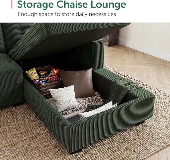 HONBAY Sectional Sleeper Sofa Bed