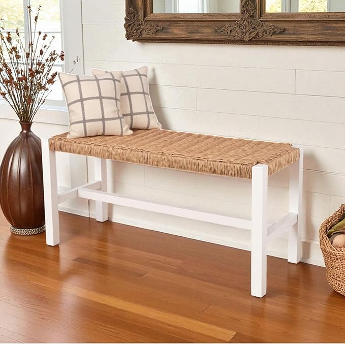 Alaterre Furniture Newport 40 Inch Solid Wood Entryway Bench