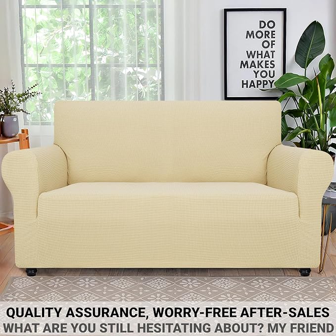 ZNSAYOTX Super Stretch Couch Cover Love Seat Sofa Covers