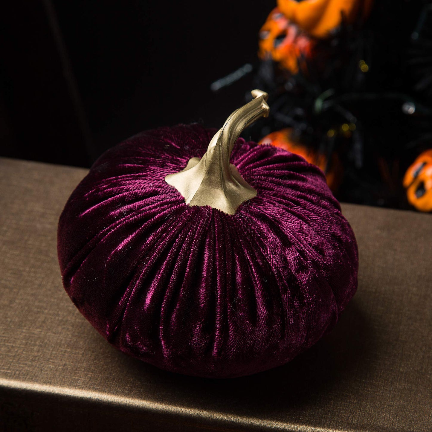 Ogrmar Set of 6 Pack Handmade Velvet Pumpkins Decor,Super Soft Stuffed Pumpkin with Exquisite Craftsmanship for Fall Halloween Thanksgiving Decoration