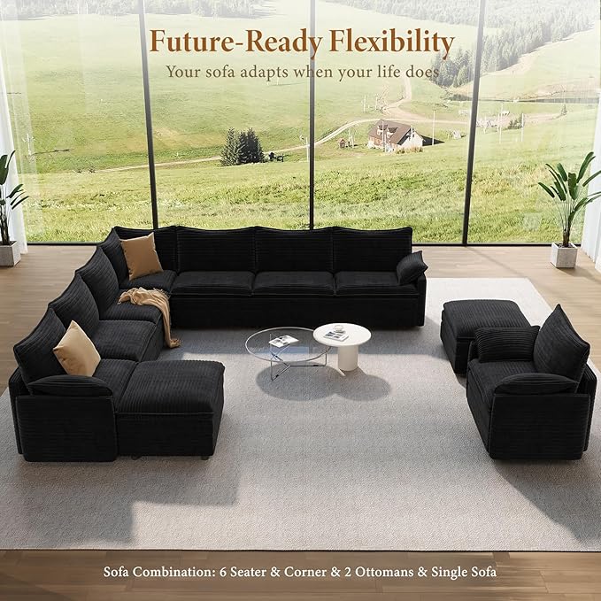Vesgantti Large Modular Sectional Sofa, Big Comfy Cloud Couch