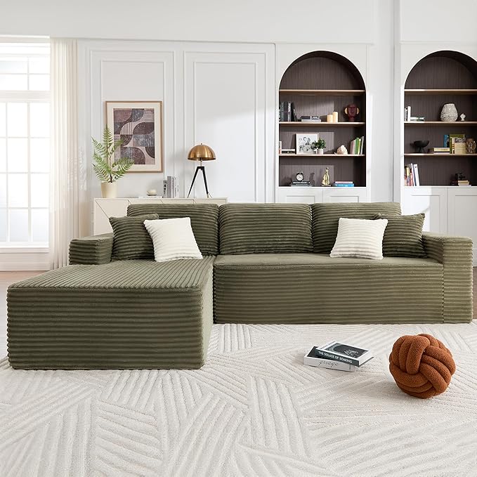 Opiesit 108" Boneless Couches for Living Room, Modular Sectional Sofa