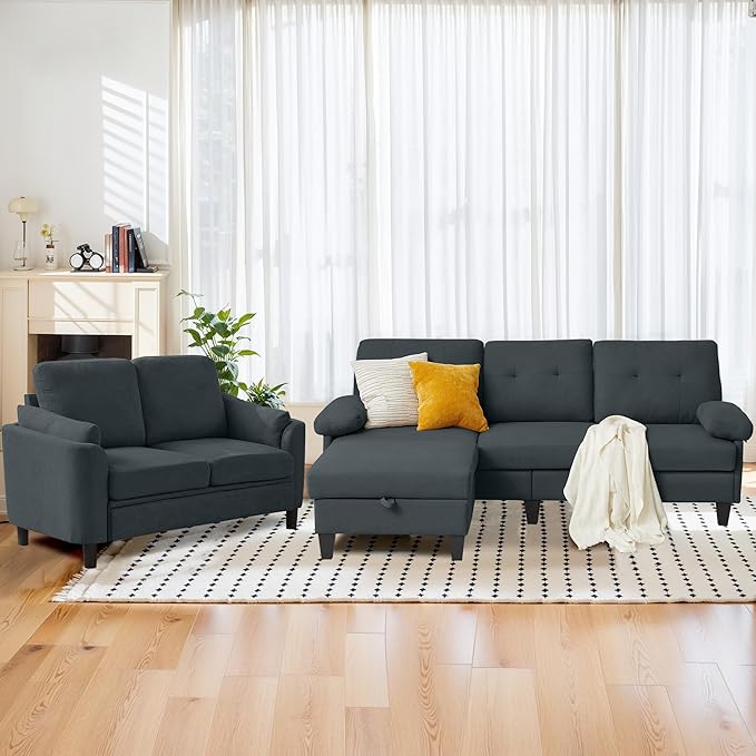 5 Seat Sectional Sofa Set for Living Room Set