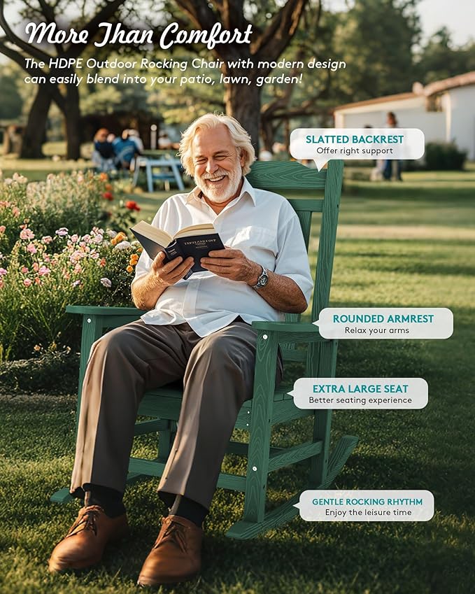 SERWALL HDPE Outdoor Rocking Chair