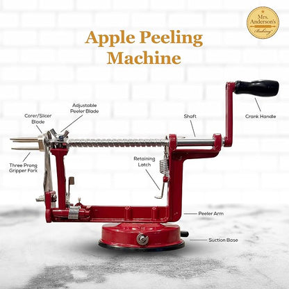 Mrs. Anderson’s Baking Apple Peeling Machine with Strong Suction Base, Includes C-Clamp