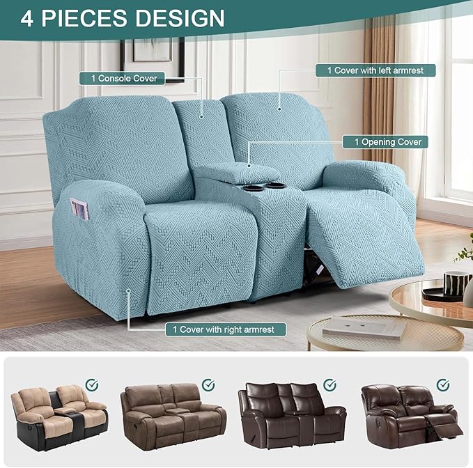Ruaozz Loveseat Recliner Covers